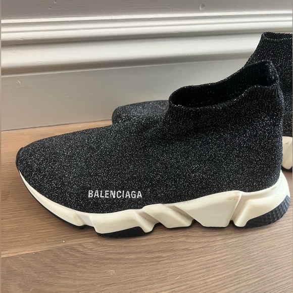 Balenciaga Speed Sock Sneaker 38 8.5 9 Beautiful Rare Sparkly version - Picture 4 of 8